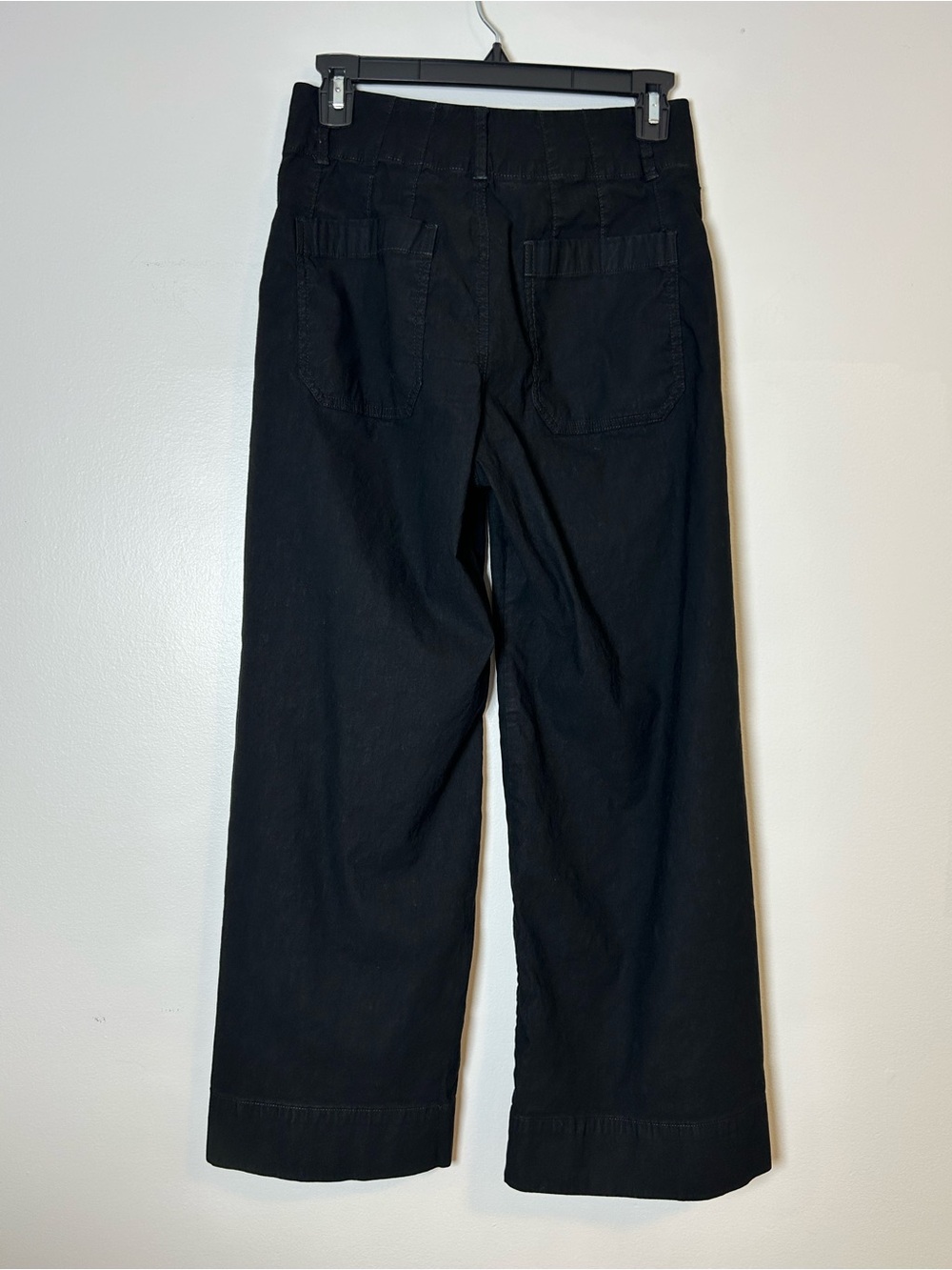 Maeve Anthropologie The Colette magic fabric Wide-Leg pants black size 27 - Picture 6 of 14